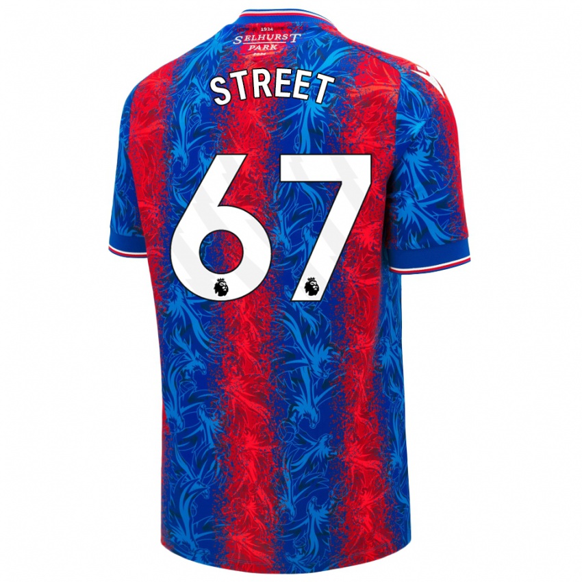 Heren Rob Street #67 Rood Blauwe Strepen Thuisshirt Thuistenue 2024/25 T-Shirt