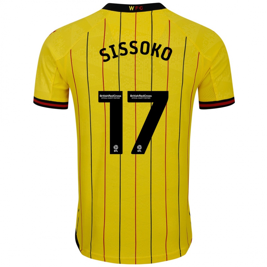 Heren Moussa Sissoko #17 Geel Zwart Thuisshirt Thuistenue 2024/25 T-Shirt