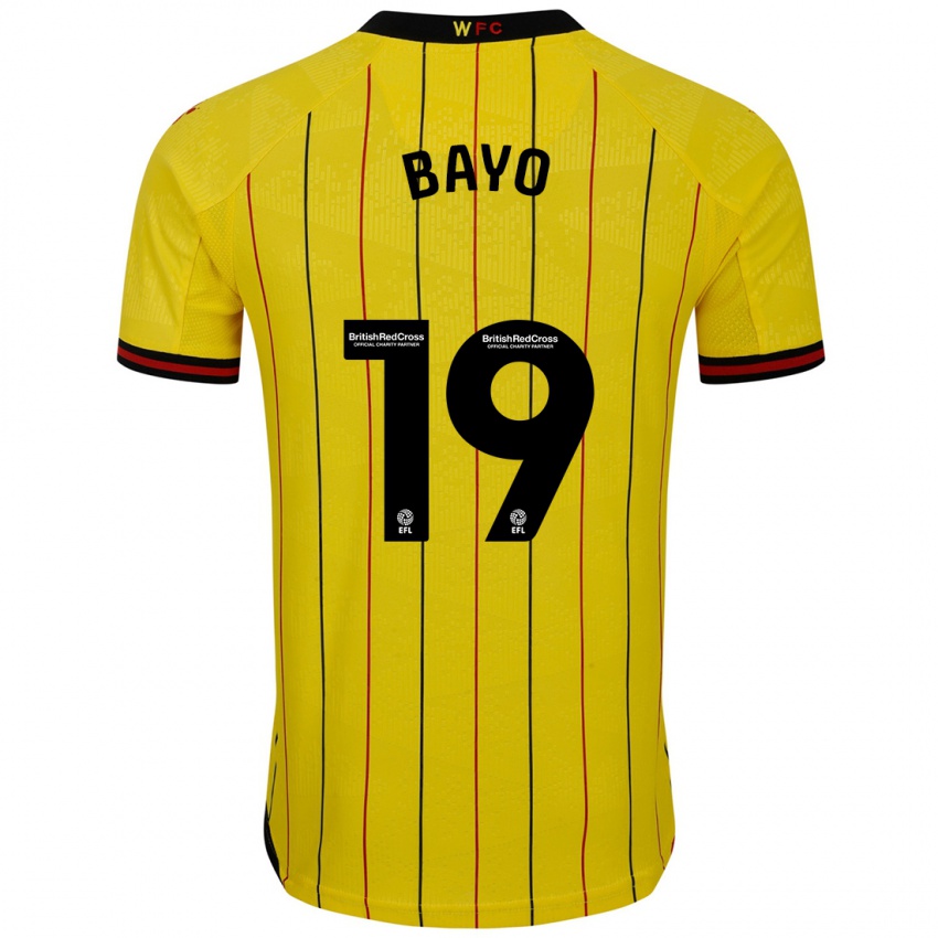 Heren Vakoun Bayo #19 Geel Zwart Thuisshirt Thuistenue 2024/25 T-Shirt