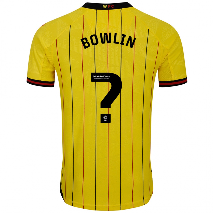 Heren Amani Bowlin #0 Geel Zwart Thuisshirt Thuistenue 2024/25 T-Shirt