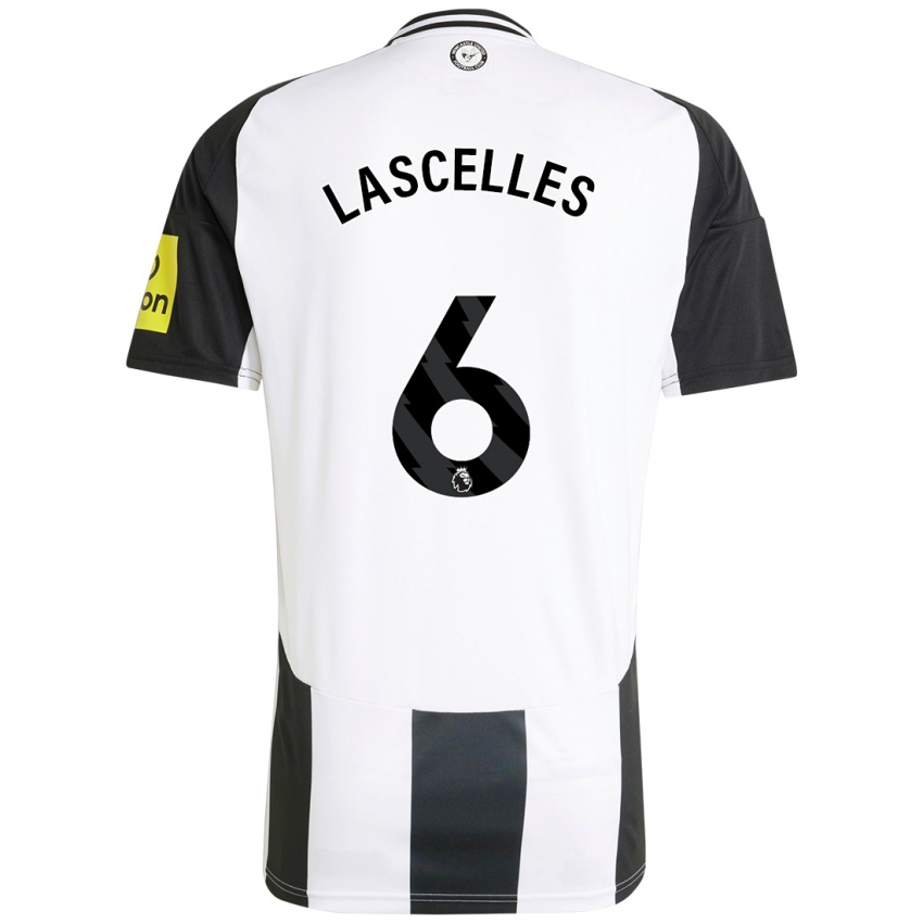 Heren Jamaal Lascelles #6 Wit Zwart Thuisshirt Thuistenue 2024/25 T-Shirt