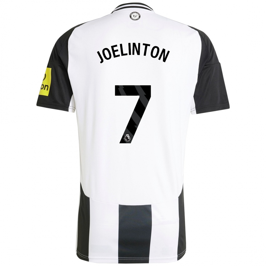 Heren Joelinton #7 Wit Zwart Thuisshirt Thuistenue 2024/25 T-Shirt