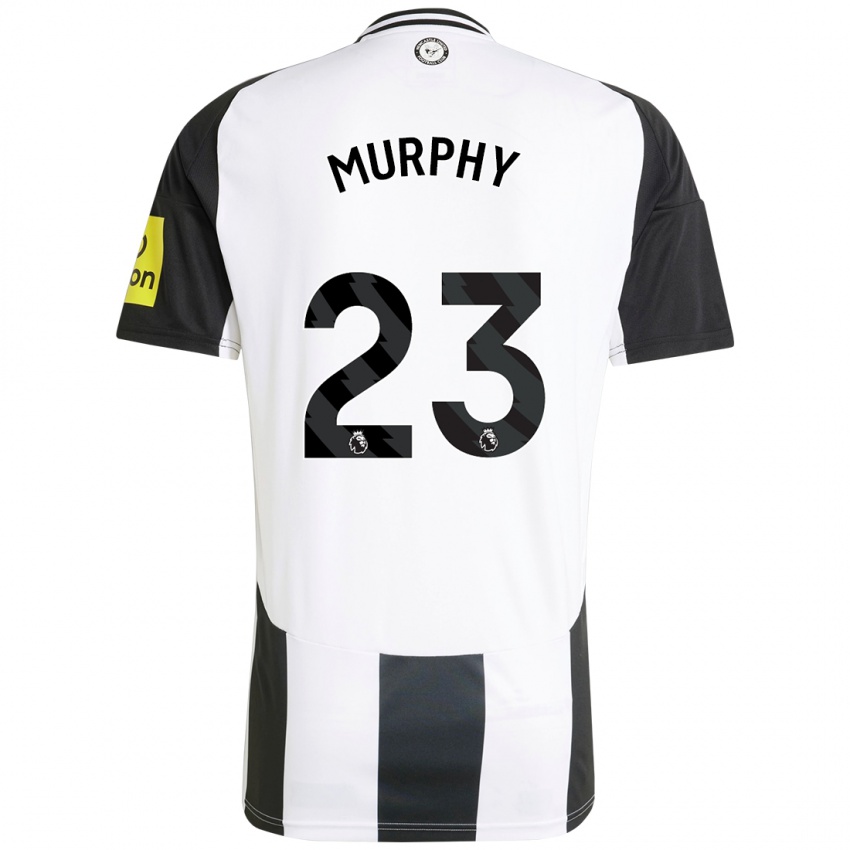 Heren Jacob Murphy #23 Wit Zwart Thuisshirt Thuistenue 2024/25 T-Shirt