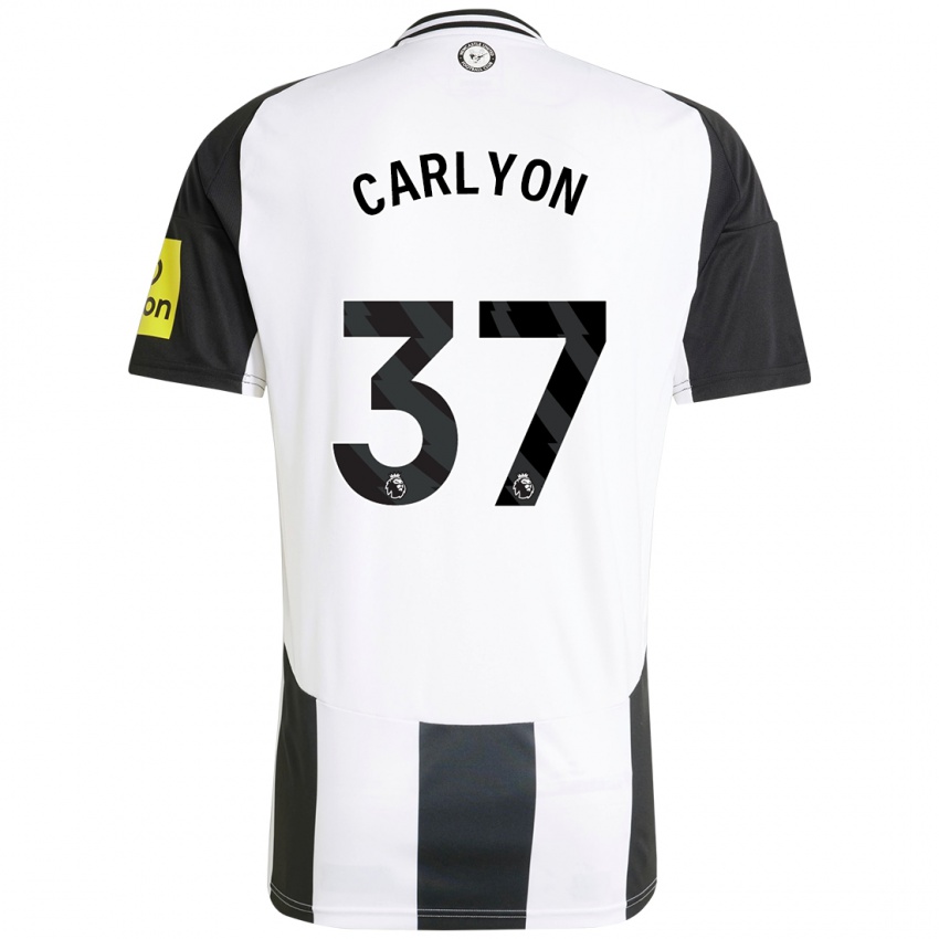 Heren Nathan Carlyon #37 Wit Zwart Thuisshirt Thuistenue 2024/25 T-Shirt