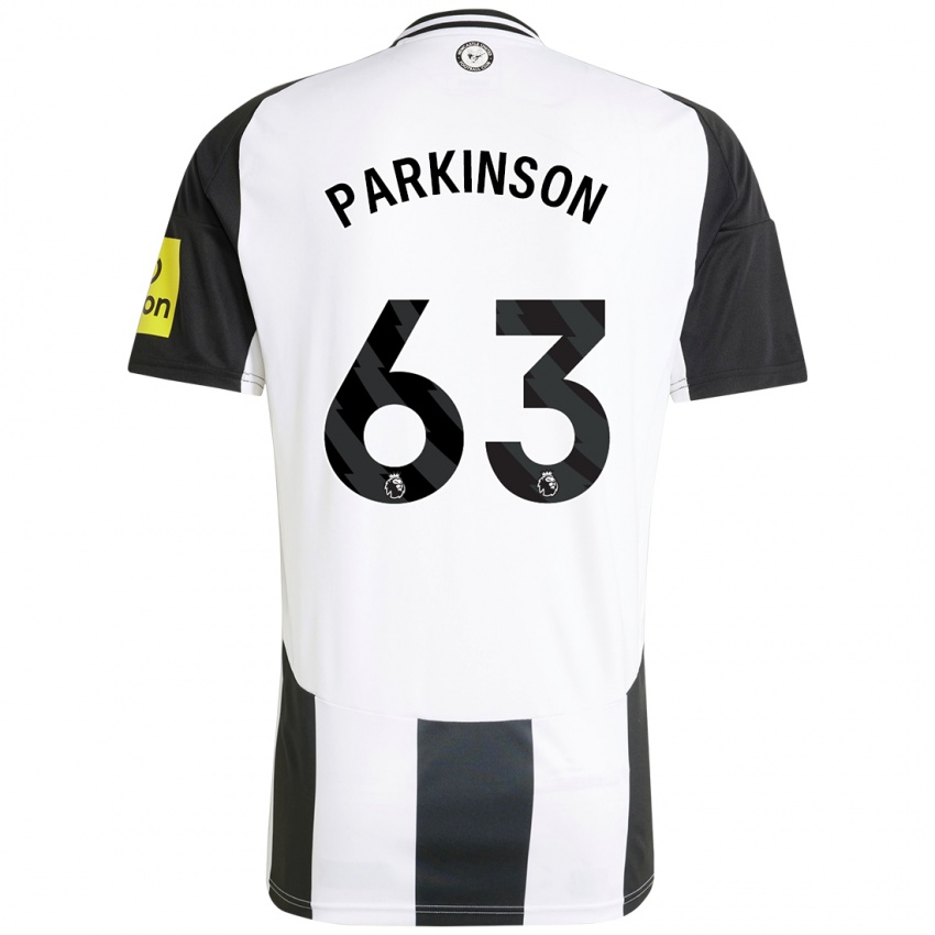 Heren Ben Parkinson #63 Wit Zwart Thuisshirt Thuistenue 2024/25 T-Shirt