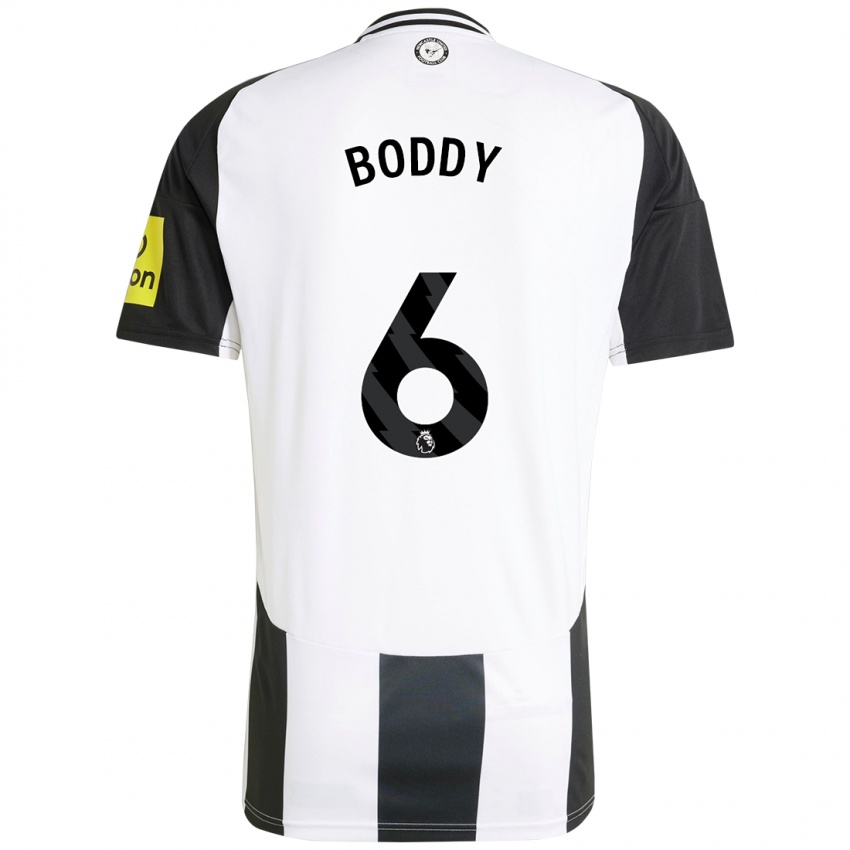 Heren Elysia Boddy #6 Wit Zwart Thuisshirt Thuistenue 2024/25 T-Shirt