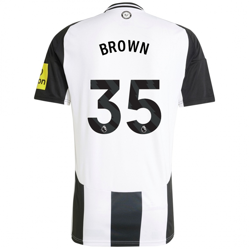 Heren Will Brown #35 Wit Zwart Thuisshirt Thuistenue 2024/25 T-Shirt