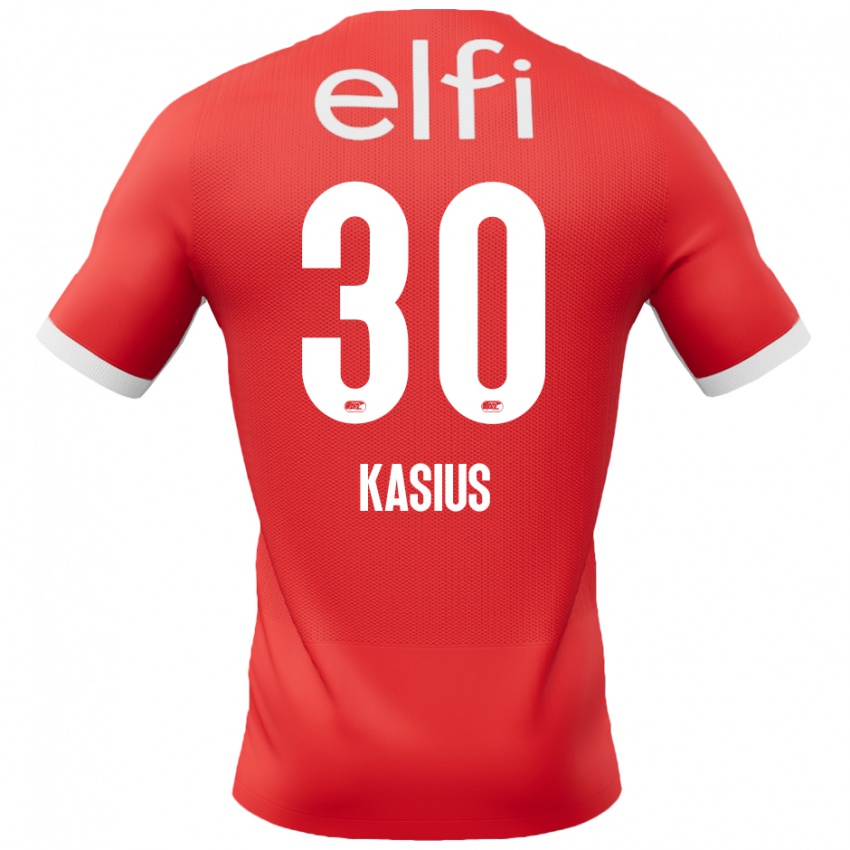 Heren Denso Kasius #30 Rood Wit Thuisshirt Thuistenue 2024/25 T-Shirt