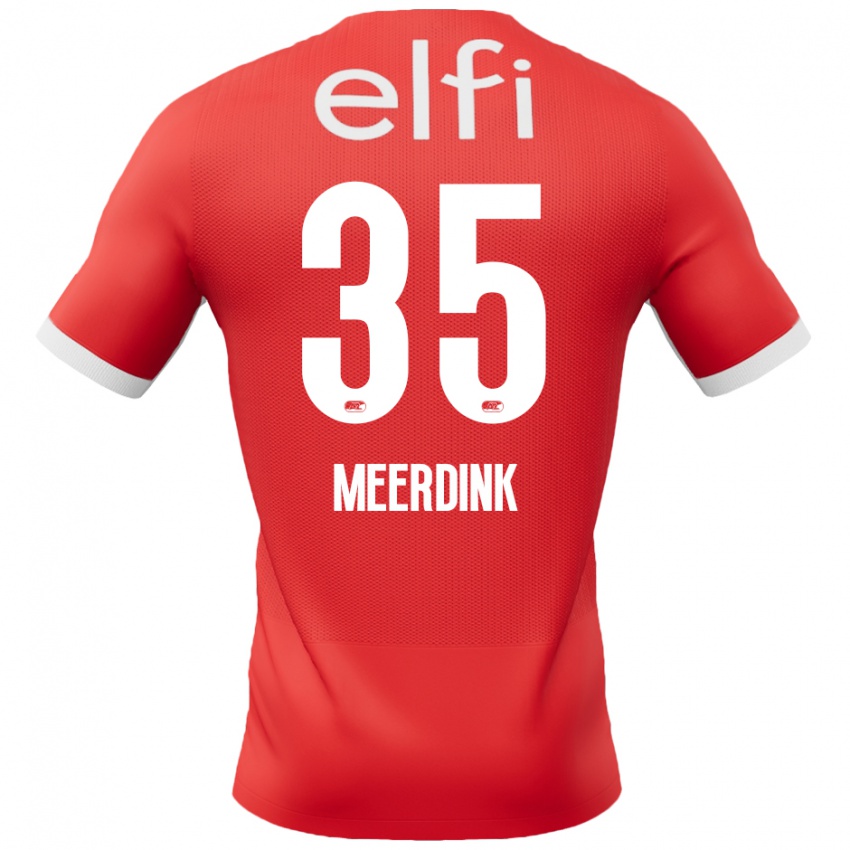 Heren Mexx Meerdink #35 Rood Wit Thuisshirt Thuistenue 2024/25 T-Shirt