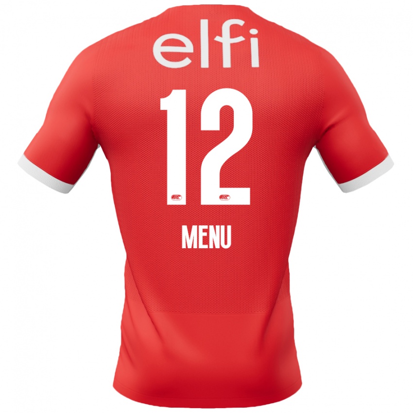 Heren Mathijs Menu #12 Rood Wit Thuisshirt Thuistenue 2024/25 T-Shirt