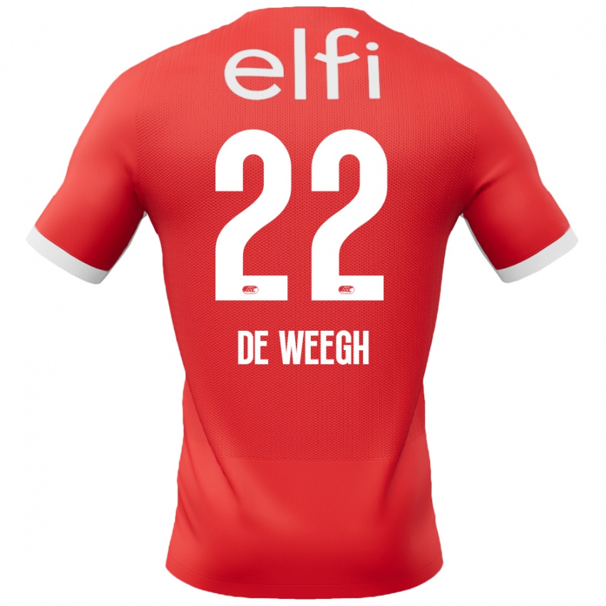 Heren Bo Op De Weegh #22 Rood Wit Thuisshirt Thuistenue 2024/25 T-Shirt