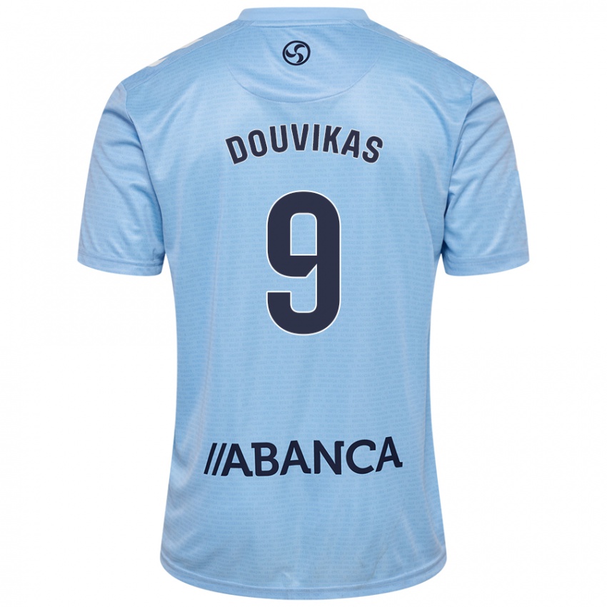 Heren Anastasios Douvikas #9 Hemelsblauw Thuisshirt Thuistenue 2024/25 T-Shirt