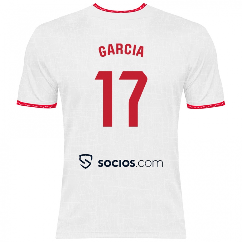 Heren Débora García #17 Wit Rood Thuisshirt Thuistenue 2024/25 T-Shirt