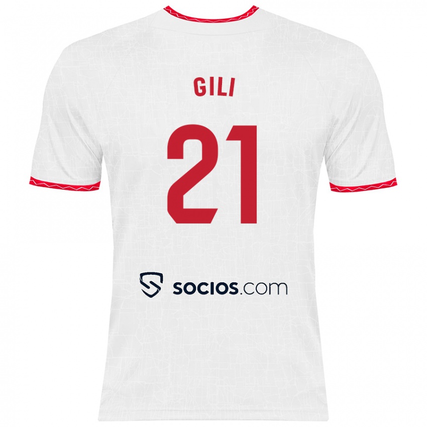 Heren Gemma Gili #21 Wit Rood Thuisshirt Thuistenue 2024/25 T-Shirt