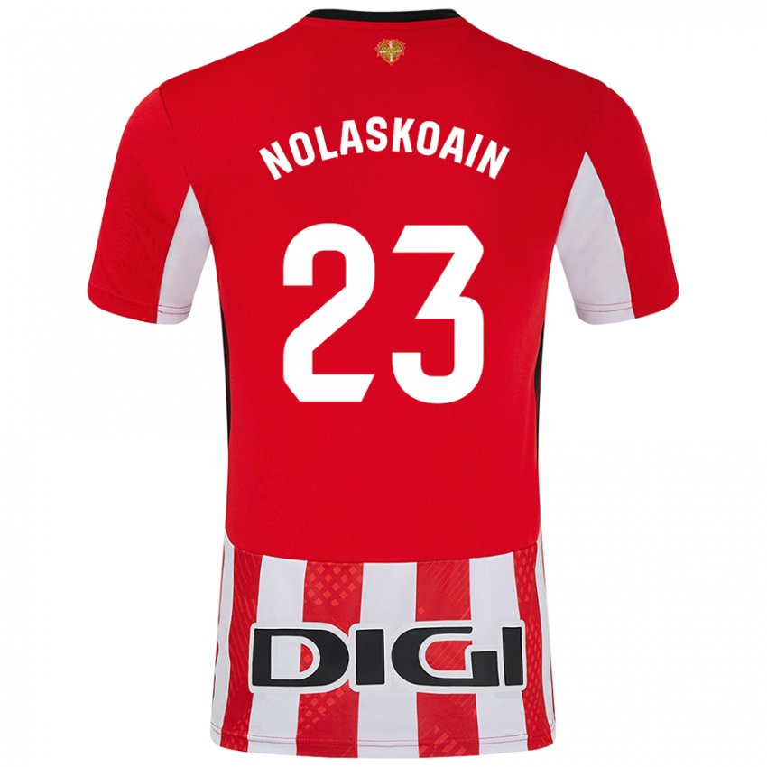 Heren Peru Nolaskoain #23 Rood Wit Thuisshirt Thuistenue 2024/25 T-Shirt