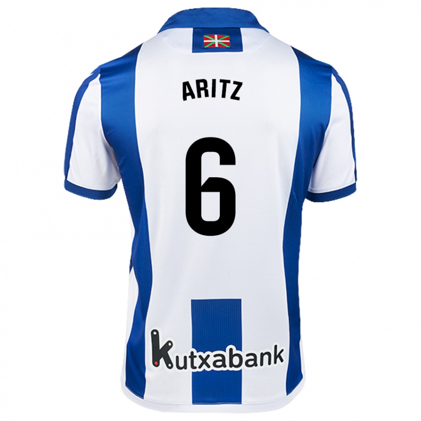 Heren Aritz Elustondo #6 Wit Blauw Thuisshirt Thuistenue 2024/25 T-Shirt