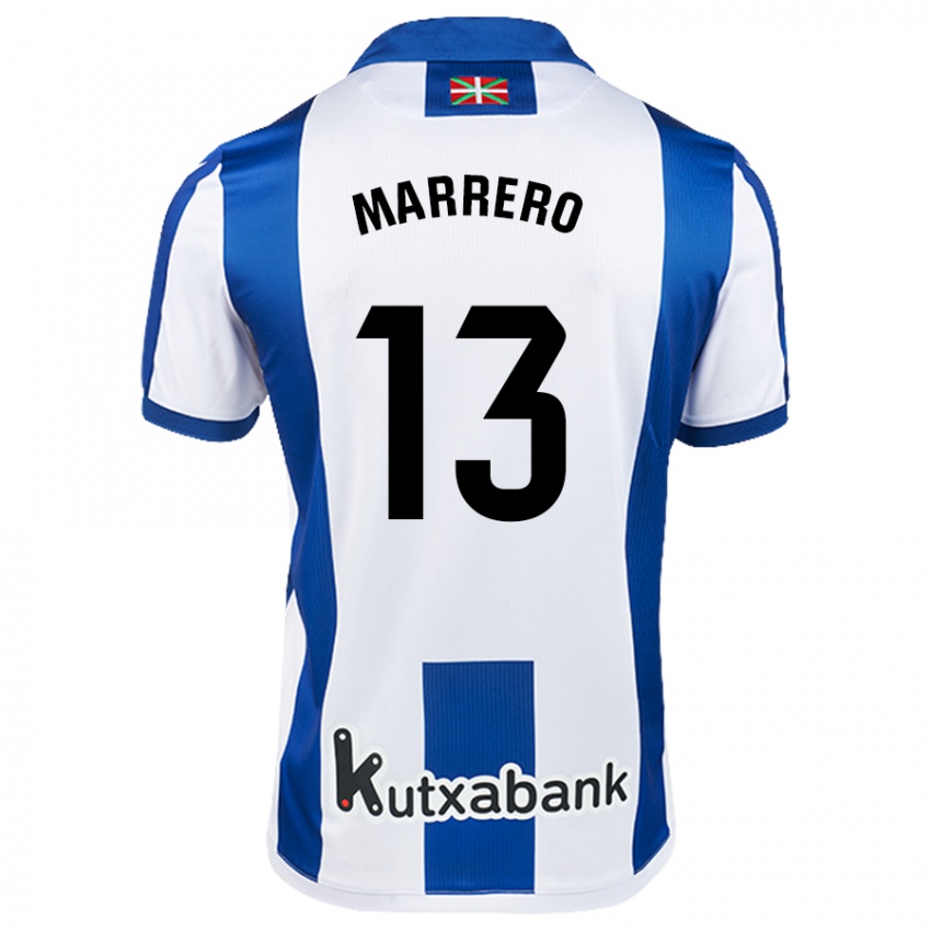 Heren Unai Marrero #13 Wit Blauw Thuisshirt Thuistenue 2024/25 T-Shirt