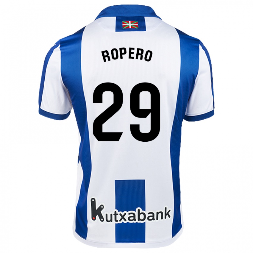 Heren Iker Ropero #29 Wit Blauw Thuisshirt Thuistenue 2024/25 T-Shirt