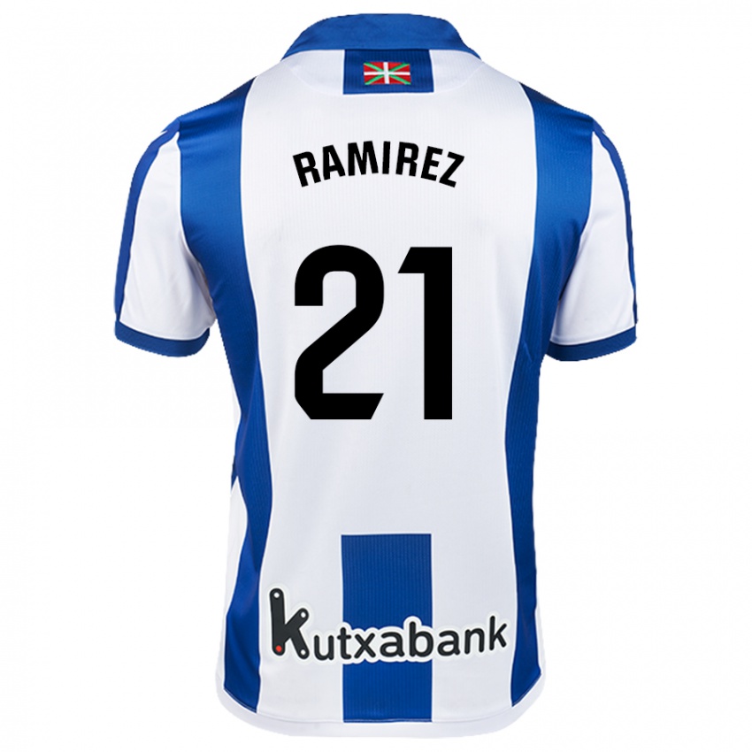 Heren Emma Ramírez #21 Wit Blauw Thuisshirt Thuistenue 2024/25 T-Shirt