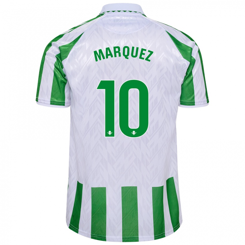 Heren Rosa Márquez #10 Groen Witte Strepen Thuisshirt Thuistenue 2024/25 T-Shirt