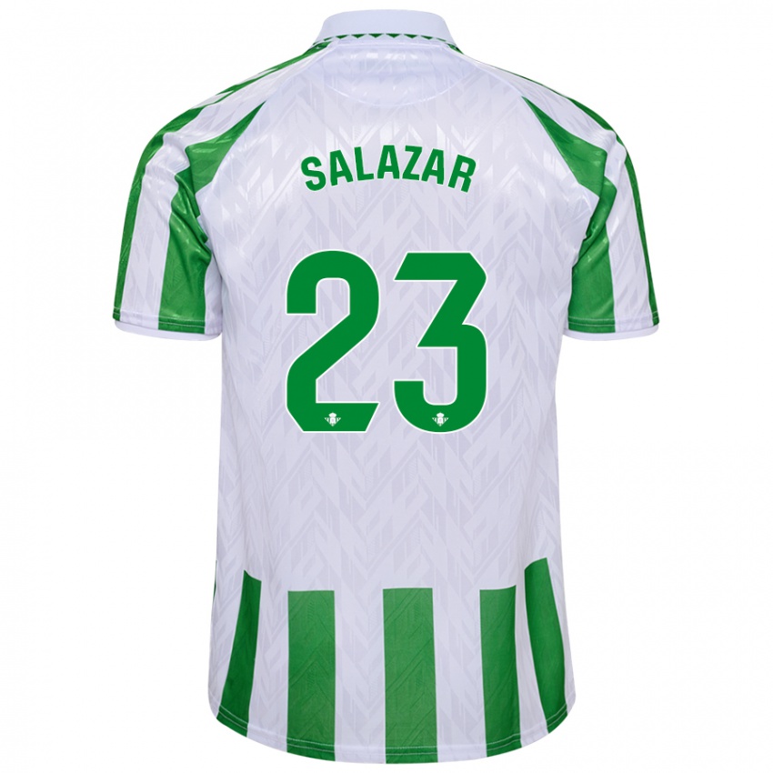 Heren Noelia Salazar #23 Groen Witte Strepen Thuisshirt Thuistenue 2024/25 T-Shirt