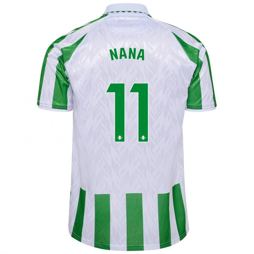 Heren Nuria Ligero Fernández #11 Groen Witte Strepen Thuisshirt Thuistenue 2024/25 T-Shirt