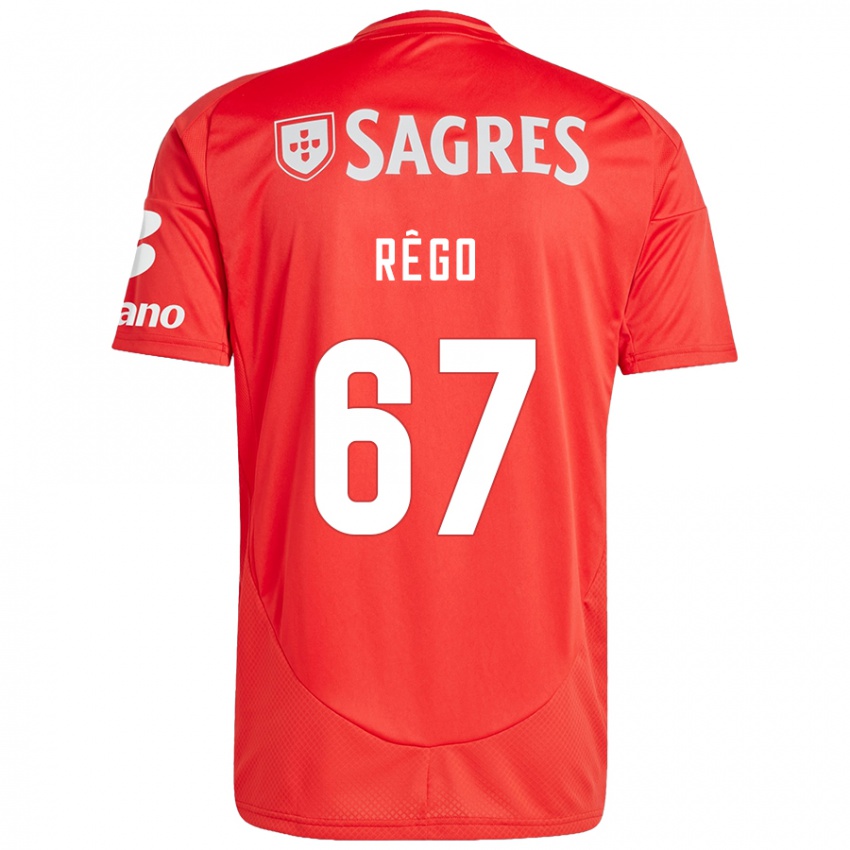 Heren Rodrigo Rêgo #67 Rood Wit Thuisshirt Thuistenue 2024/25 T-Shirt