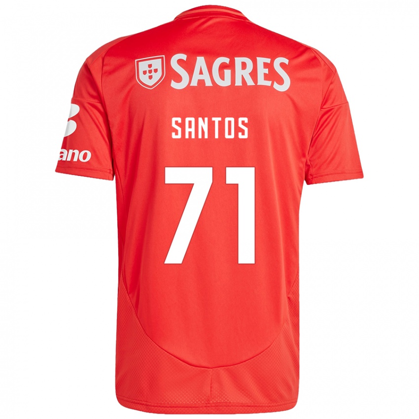 Heren Leandro Santos #71 Rood Wit Thuisshirt Thuistenue 2024/25 T-Shirt