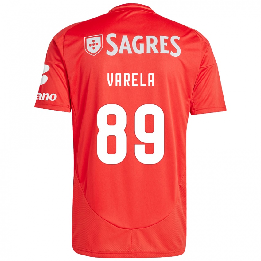 Heren Gustavo Varela #89 Rood Wit Thuisshirt Thuistenue 2024/25 T-Shirt