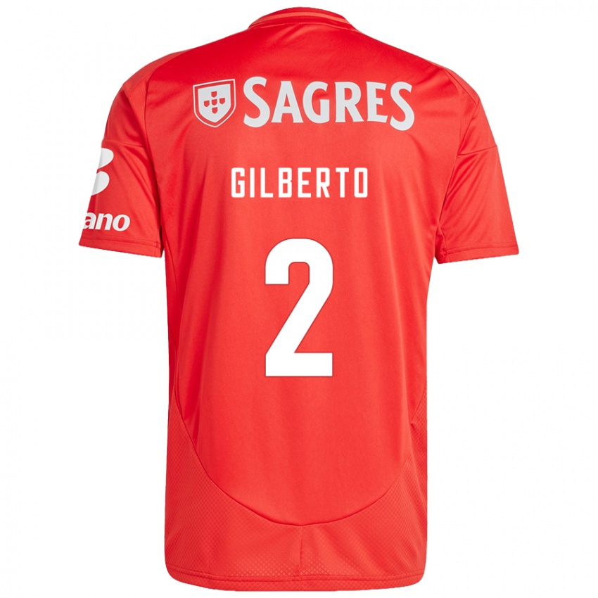 Heren Gilberto #2 Rood Wit Thuisshirt Thuistenue 2024/25 T-Shirt