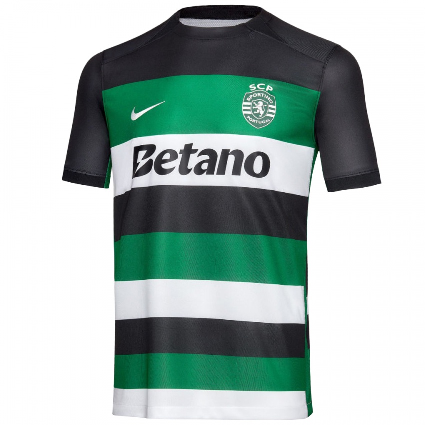 Heren Francisco Canário #9 Zwart Wit Groen Thuisshirt Thuistenue 2024/25 T-Shirt