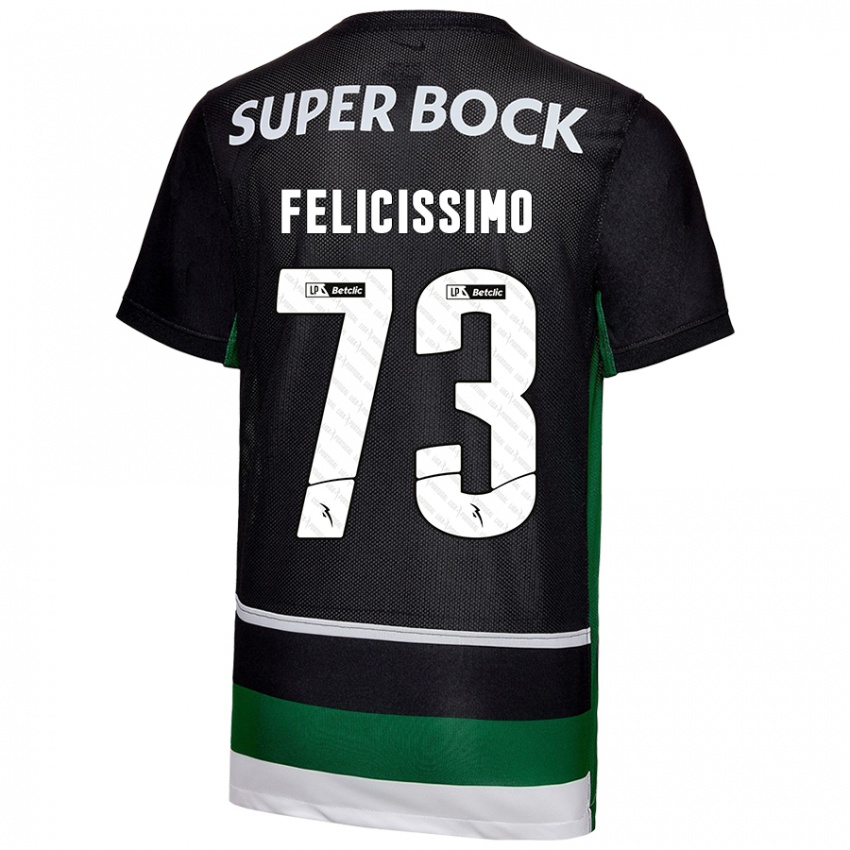 Heren Eduardo Felicíssimo #73 Zwart Wit Groen Thuisshirt Thuistenue 2024/25 T-Shirt