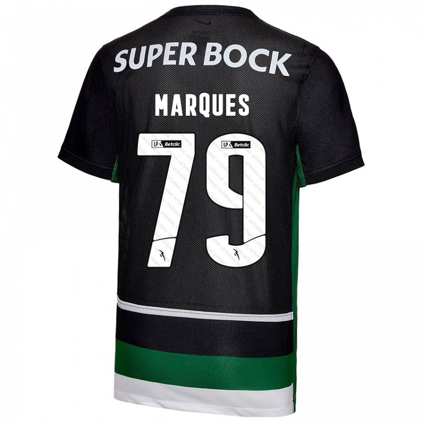 Heren Rodrigo Marquês #79 Zwart Wit Groen Thuisshirt Thuistenue 2024/25 T-Shirt