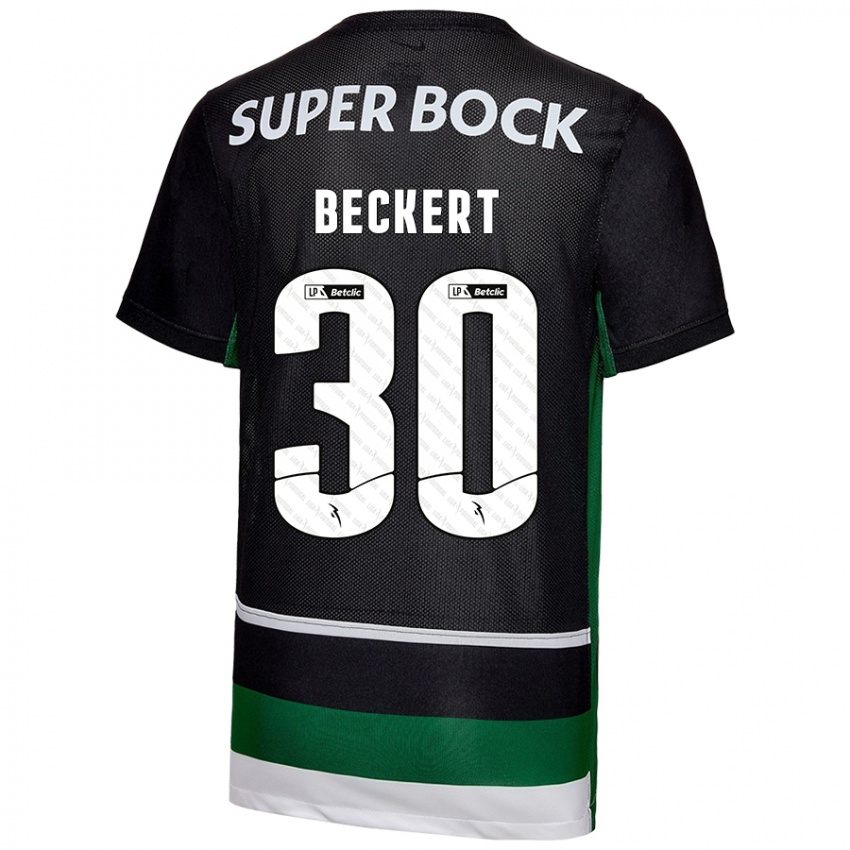 Heren Carolina Beckert #30 Zwart Wit Groen Thuisshirt Thuistenue 2024/25 T-Shirt