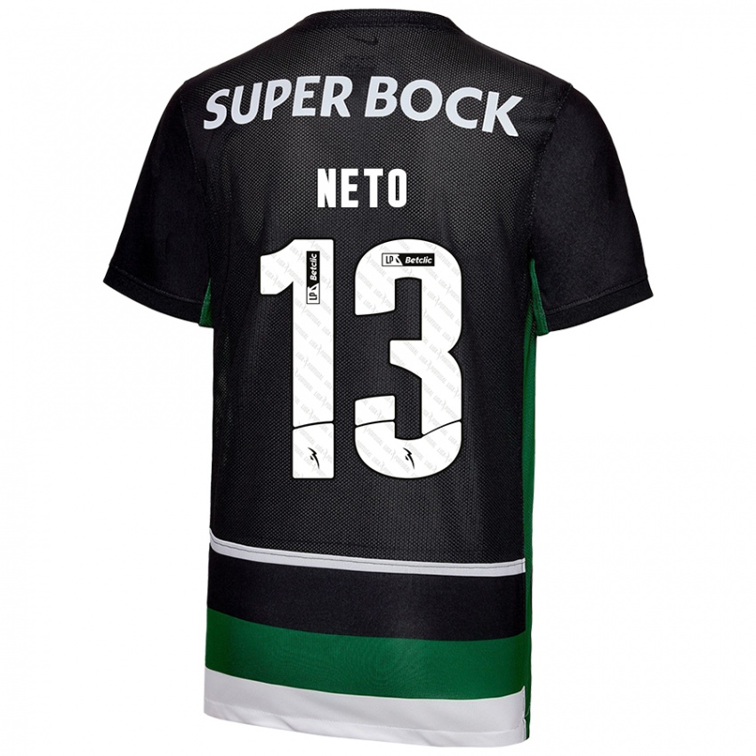 Heren Luis Neto #13 Zwart Wit Groen Thuisshirt Thuistenue 2024/25 T-Shirt