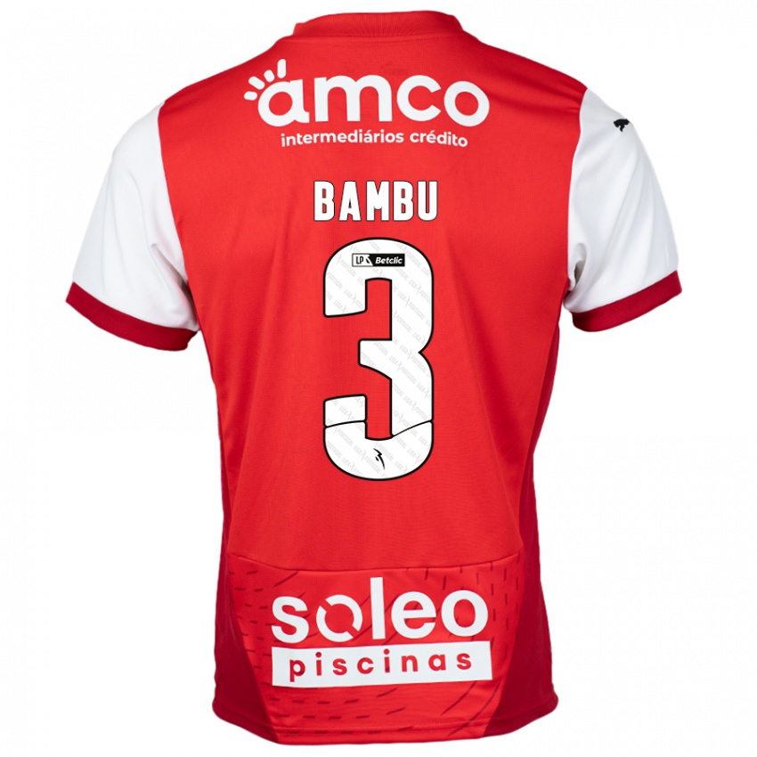 Heren Robson Bambu #3 Rood Wit Thuisshirt Thuistenue 2024/25 T-Shirt