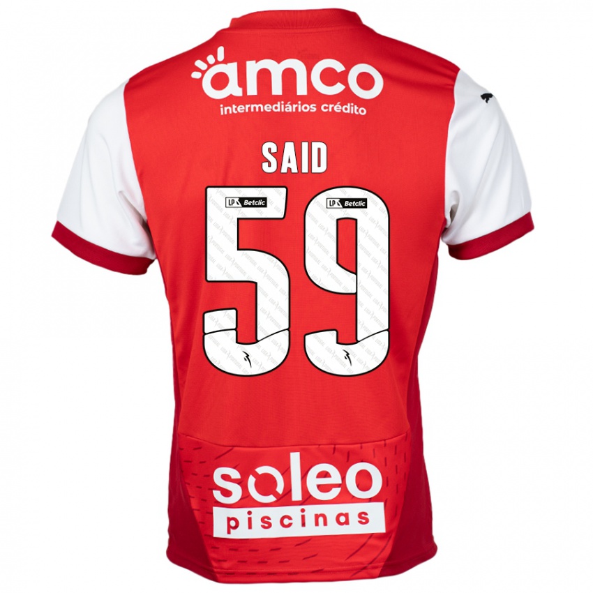 Heren Yan Said #59 Rood Wit Thuisshirt Thuistenue 2024/25 T-Shirt