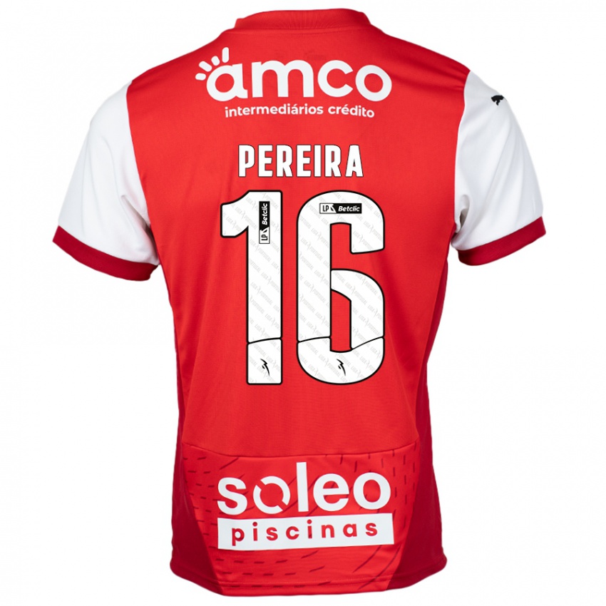 Heren Catarina Pereira #16 Rood Wit Thuisshirt Thuistenue 2024/25 T-Shirt