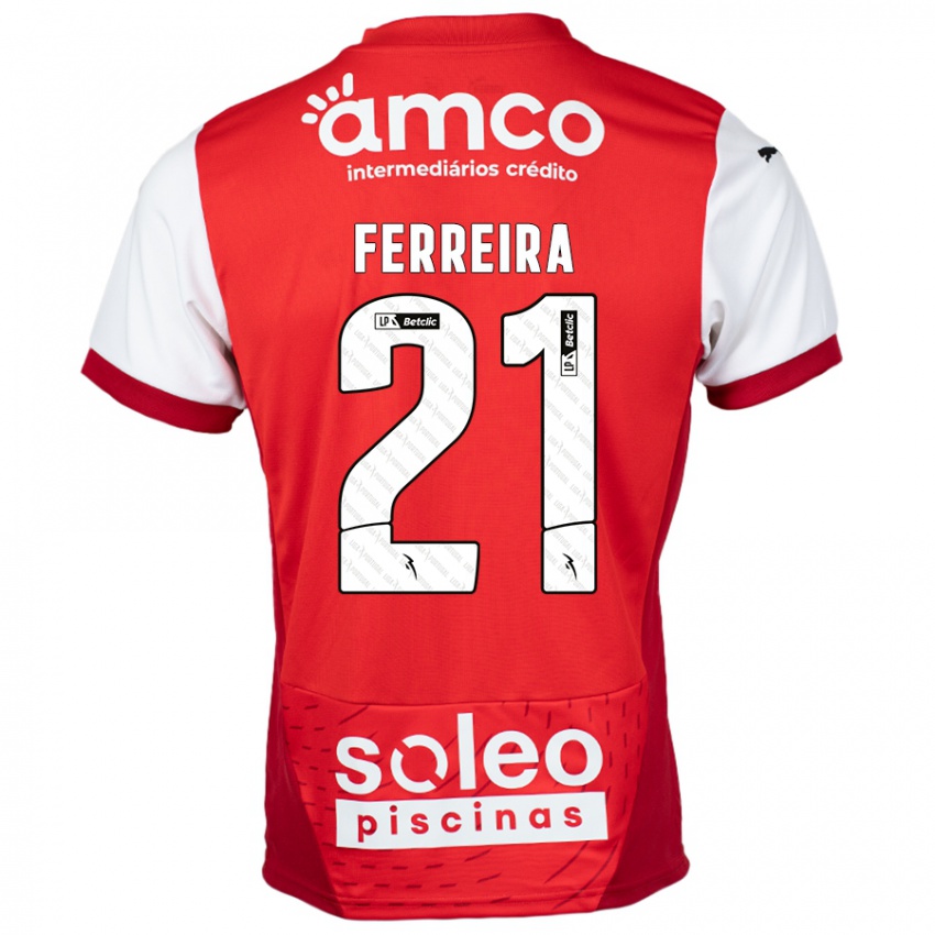 Heren Ana Carolina Ferreira #21 Rood Wit Thuisshirt Thuistenue 2024/25 T-Shirt