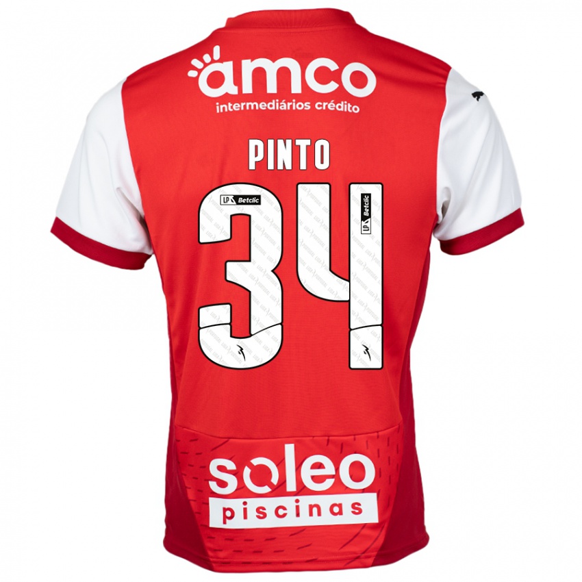 Heren Ana Pinto #34 Rood Wit Thuisshirt Thuistenue 2024/25 T-Shirt