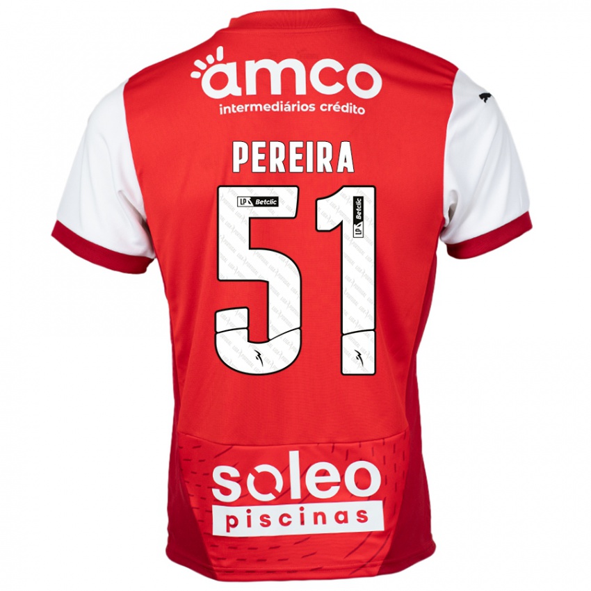 Heren Evy Pereira #51 Rood Wit Thuisshirt Thuistenue 2024/25 T-Shirt