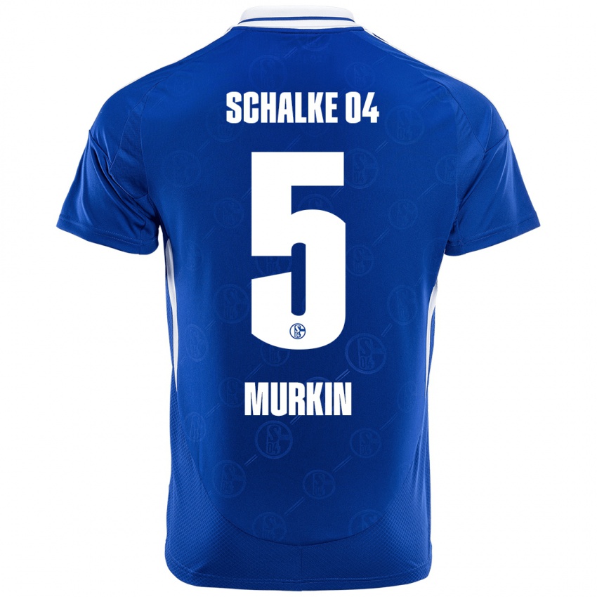 Heren Derry Murkin #5 Koningsblauw Thuisshirt Thuistenue 2024/25 T-Shirt