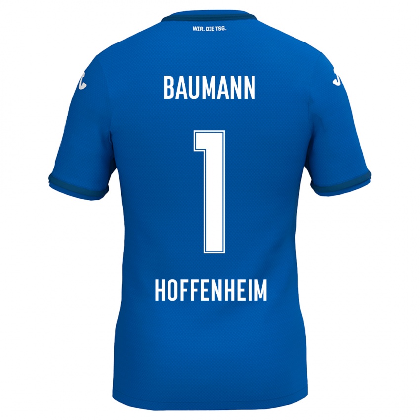 Heren Oliver Baumann #1 Koningsblauw Thuisshirt Thuistenue 2024/25 T-Shirt