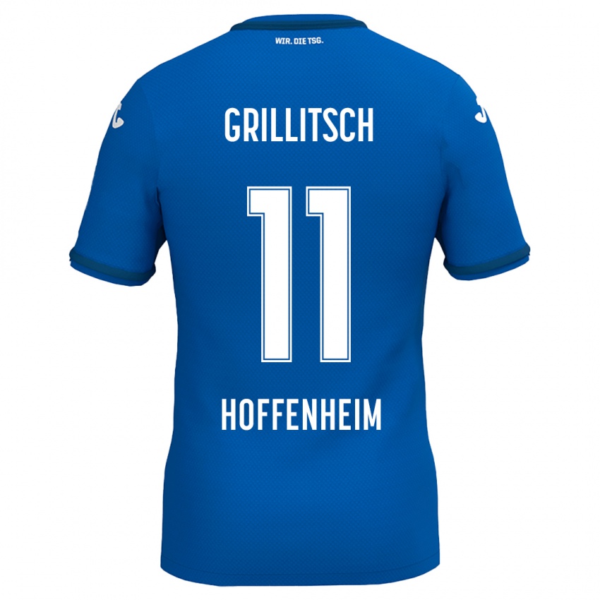 Heren Florian Grillitsch #11 Koningsblauw Thuisshirt Thuistenue 2024/25 T-Shirt