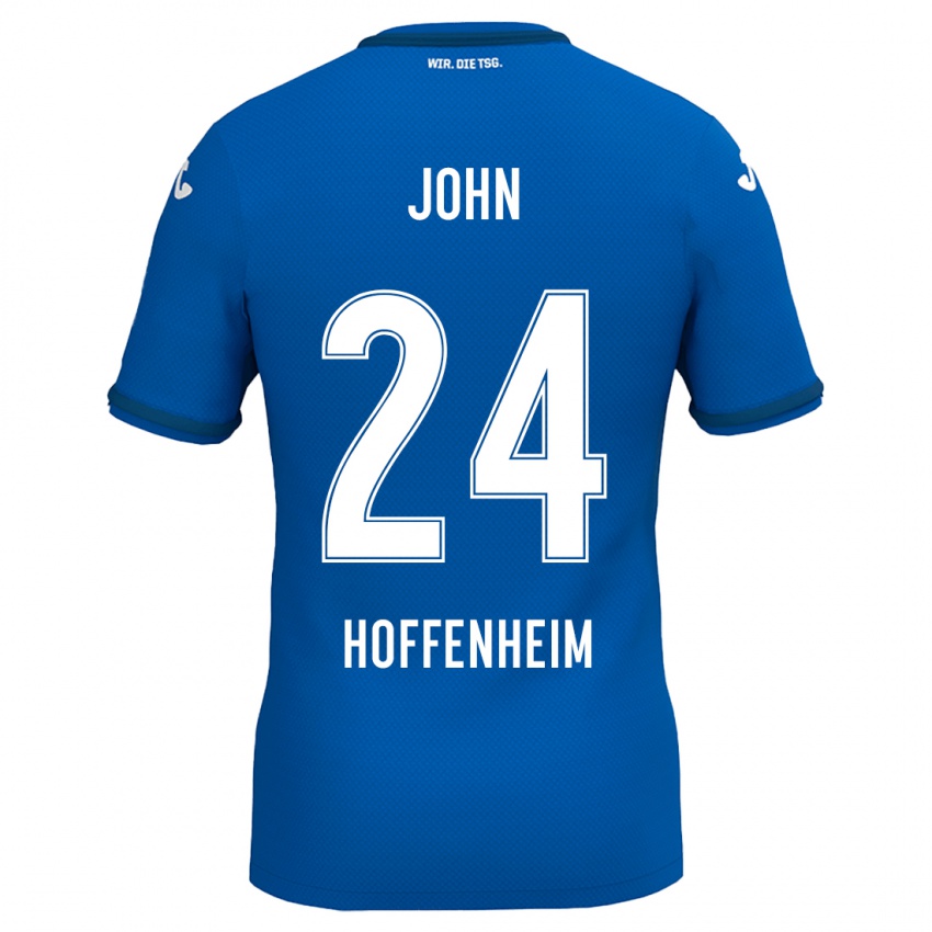 Heren Marco John #24 Koningsblauw Thuisshirt Thuistenue 2024/25 T-Shirt