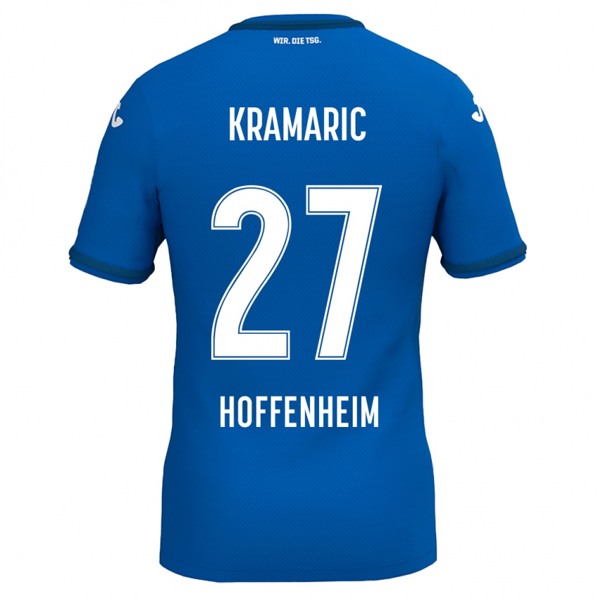 Heren Andrej Kramaric #27 Koningsblauw Thuisshirt Thuistenue 2024/25 T-Shirt