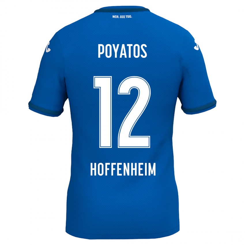 Heren Miguel Poyatos #12 Koningsblauw Thuisshirt Thuistenue 2024/25 T-Shirt