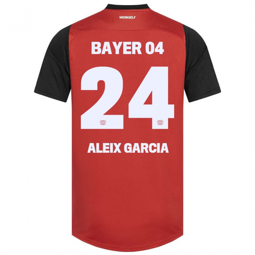 Heren Aleix García #24 Rood Zwart Thuisshirt Thuistenue 2024/25 T-Shirt