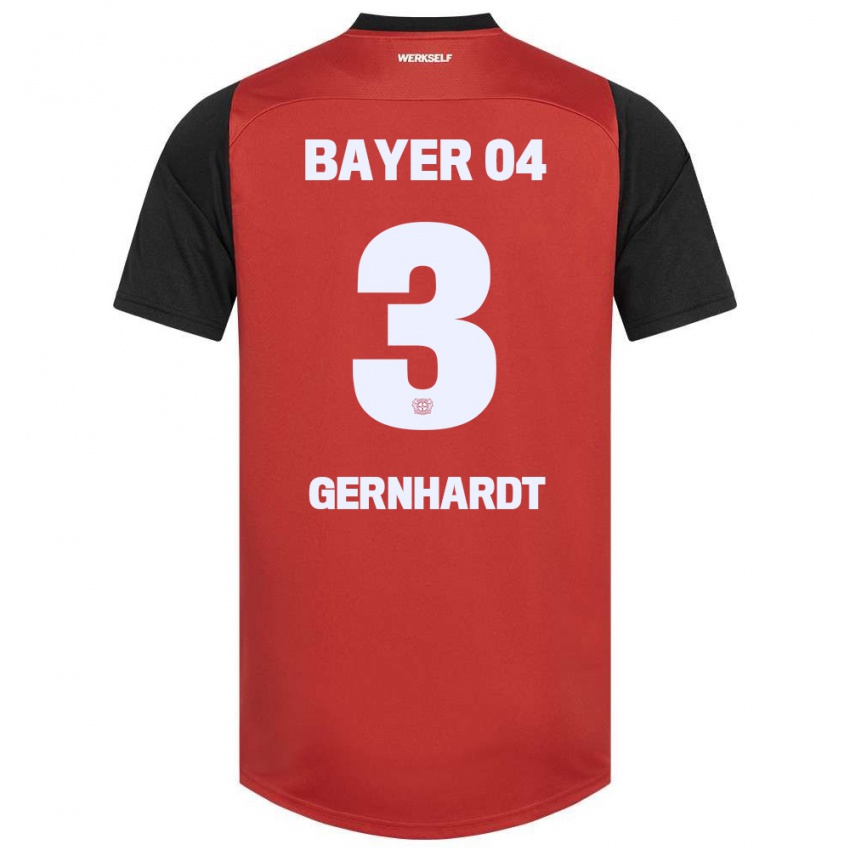 Heren Nils Gernhardt #3 Rood Zwart Thuisshirt Thuistenue 2024/25 T-Shirt