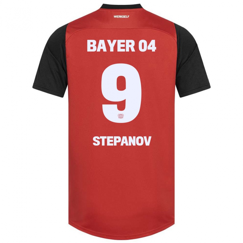 Heren Artem Stepanov #9 Rood Zwart Thuisshirt Thuistenue 2024/25 T-Shirt